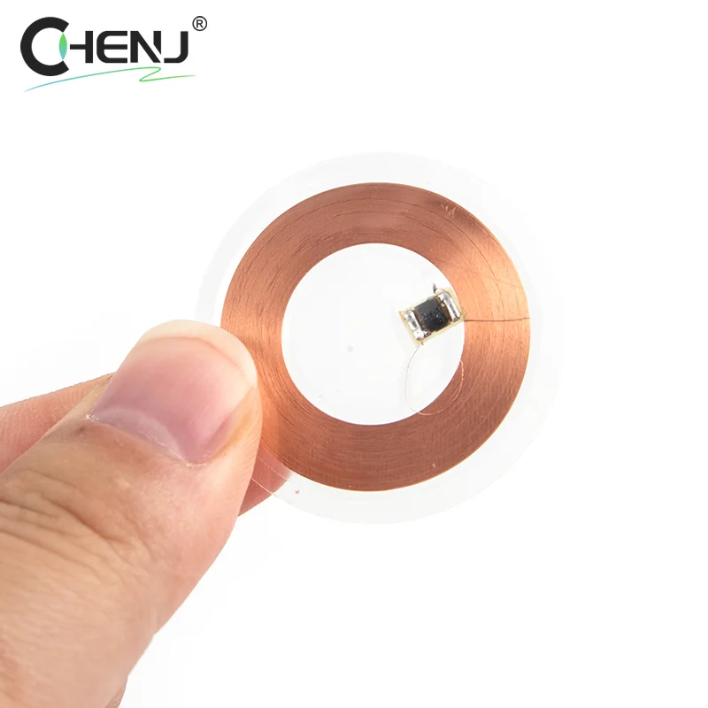 5Pcs 125KHz ID T5577 Writable Rewritable Copper Coil Coin Card Keyfob RFID Ultra-thin Cell Phone Access Card 38MM