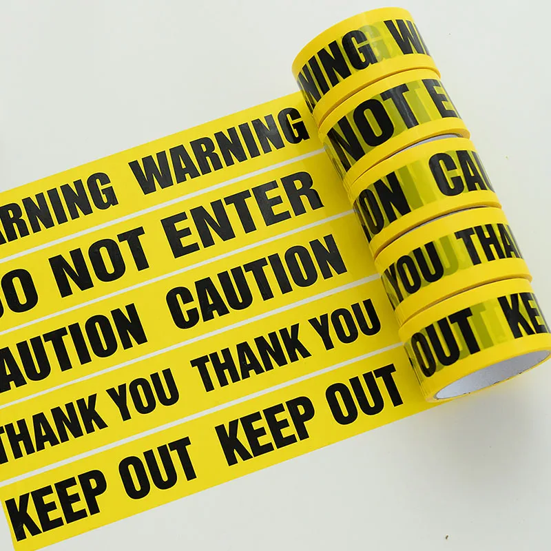 1Roll 4.8cm*25m Yellow Caution Tape for Safety Barrier for Police Barricade for Contractors New Arrival Warning Tape