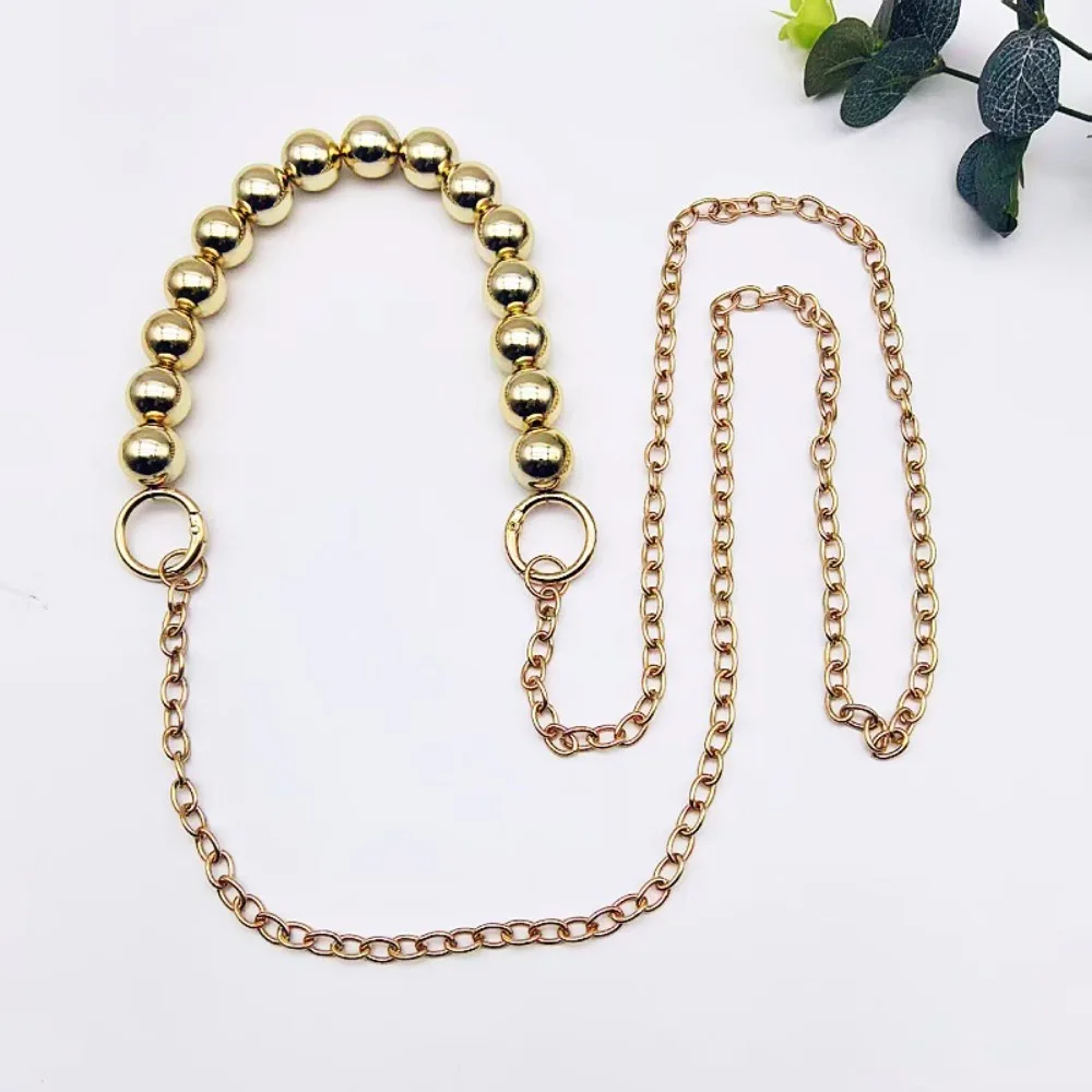 Stylish Electroplated Handbag Chain Strap Versatile Handmade Bead Handbag Chain Elegant Detachable DIY Bag Accessories DIY Craft