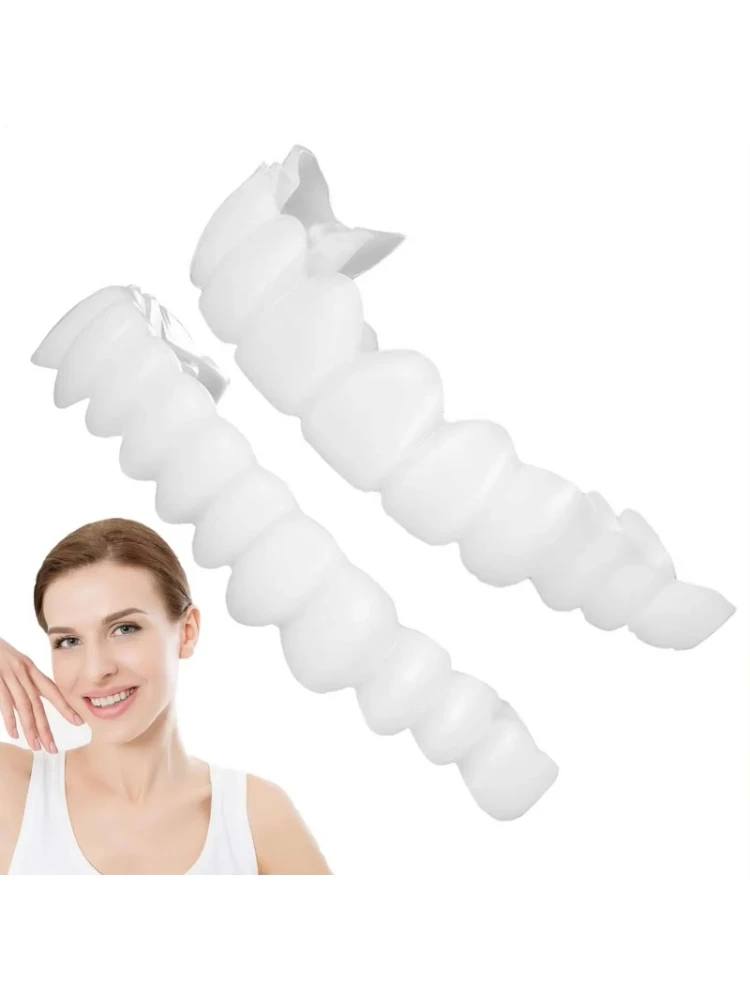 Dental Unisex Upper Lower Temporary Teeth Veneers Portable Household Oral Beauty Accessory For Daily Cosmetic Use Dentistry Tool