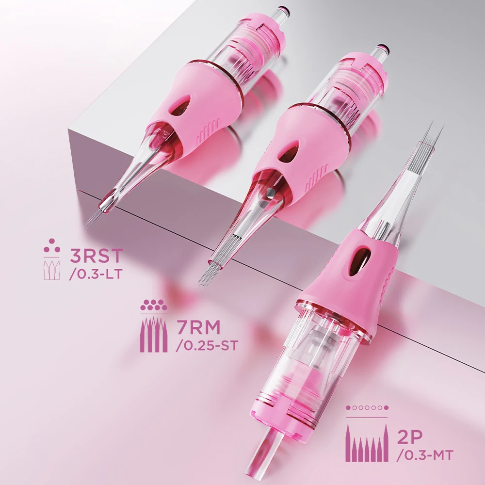 10PCS Universal Tattoo Needle Cartridges 3RST 0.3mm 2P 0.3mm 7RM 0.25mm Disposable Sterilized Safety Needle for Tattoo Artists