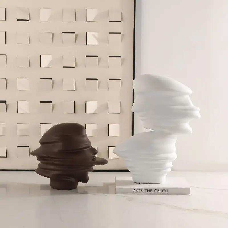 Italian minimalist abstract art stone face ornament sales office hotel entrance living room desktop creative crafts
