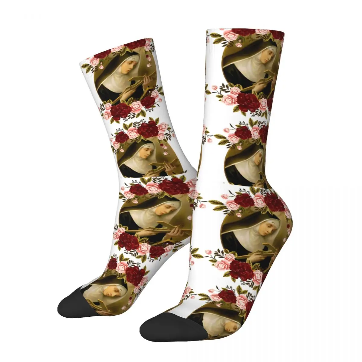 St. Rita Of Cascia Jesus Christ Kawaii Socks School Cartoon Pattern Socks