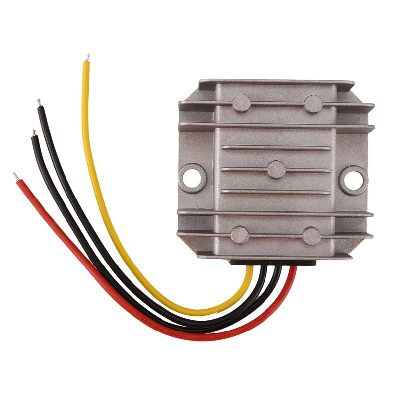 Convertidor ABDE-DC de 24V a 12V, convertidor reductor de voltaje 5A 60W, transformador reductor resistente al agua con carcasa de aluminio