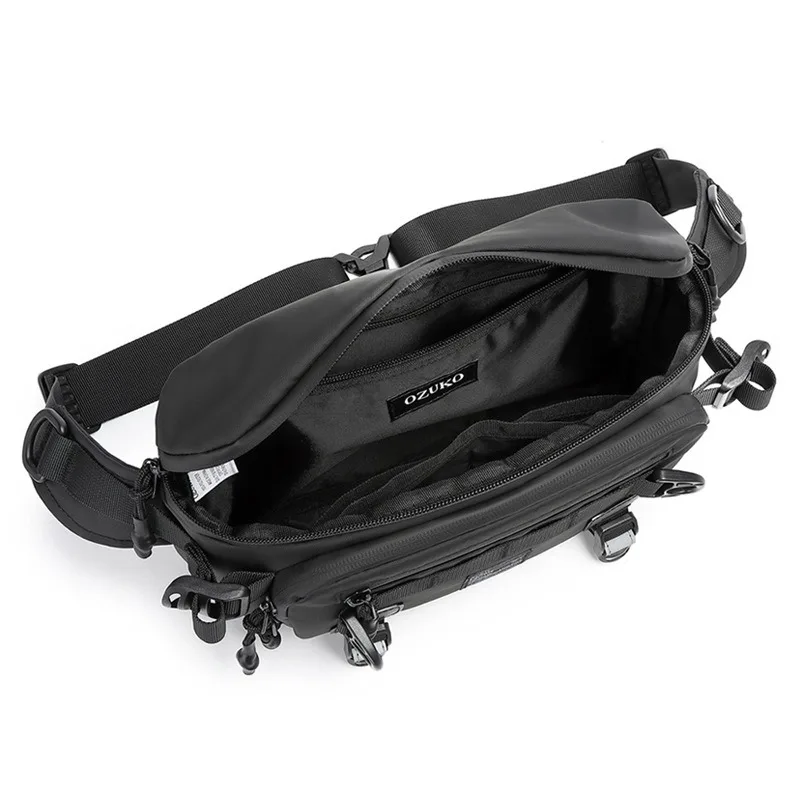 Men Waist Bag Waterproof Outdoor Chest Pack Multi Pocket Crossbody Shoulder Sling For Hiking Cycling Travel view 4