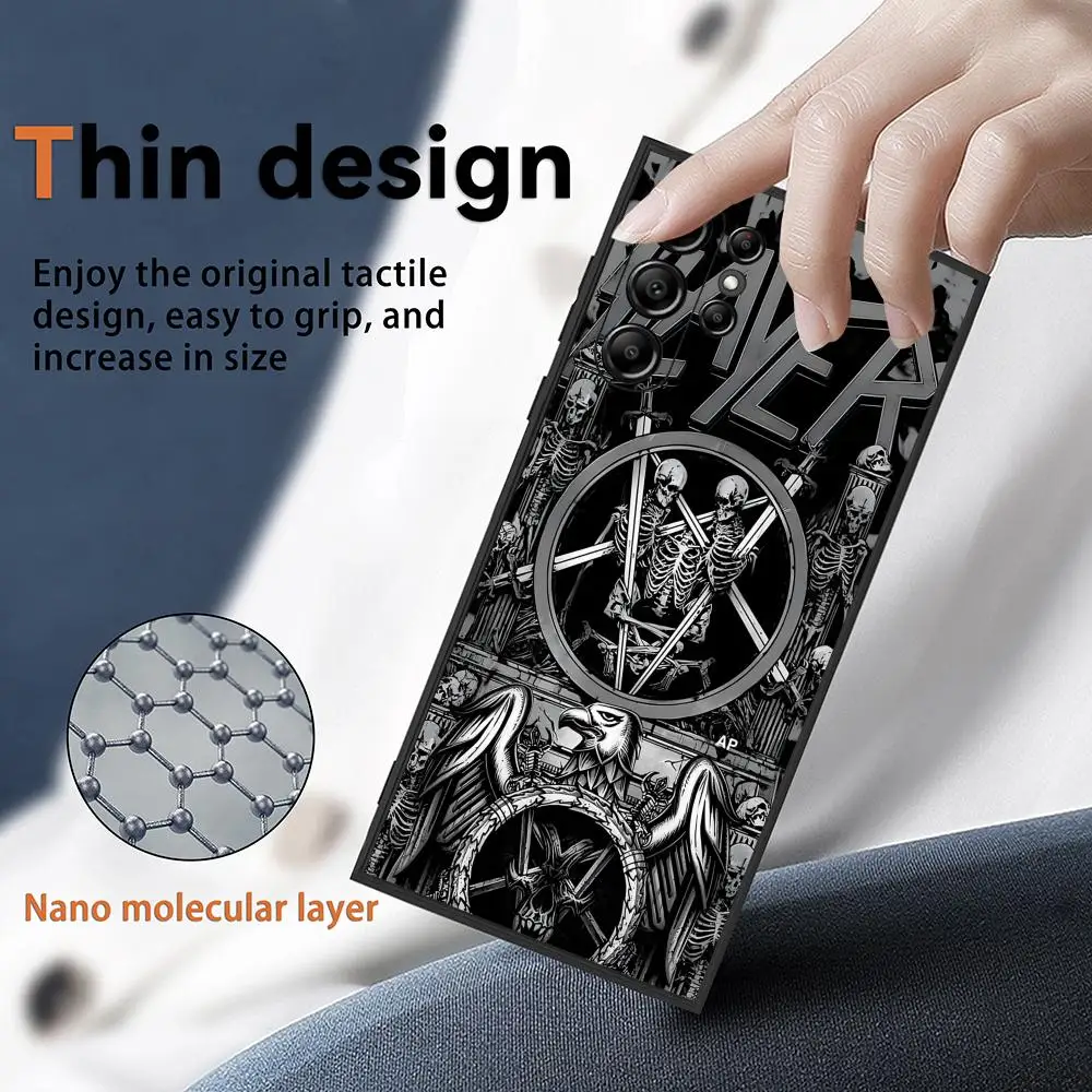 Rock Band S-Slayer Phone Case For Samsung Galaxy S25 S24 S22 S23 Ultra S21 S20 Plus Frosted Non-Slip Full Cover Soft Case