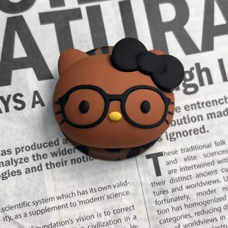 Koreaanse Leuke Hello Cartoon voor Magsafe Magnetische Telefoon Griptok Grip Tok Stand voor IPhone Opvouwbare Draadloze Lading Case Houder Ring