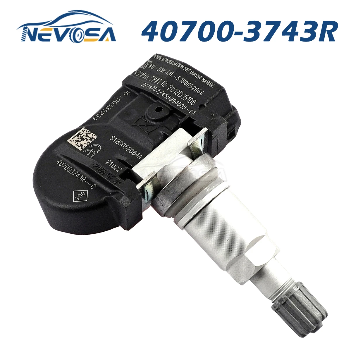 NEVOSA Tire Pressure Monitor Sensor TPMS For Renault Fluence Laguna Latitude Megane Scenic Zoe S18005204 40700-3743R 433MHZ