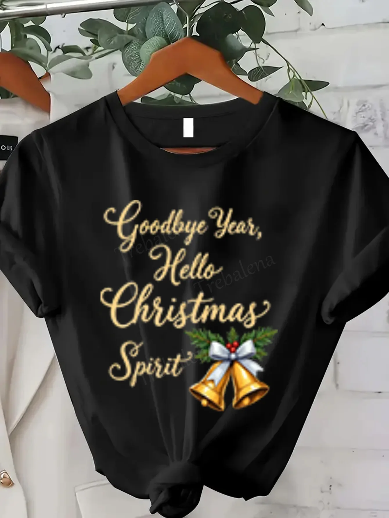 

Женская футболка Праздничная футболка с рождественским духом для женщин, сексуальный и милый праздничный топ