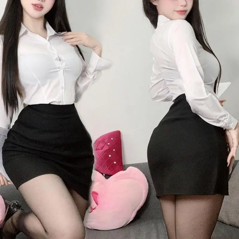 

High Waist Pencil Mini Skirts Bodycon Tight Night Club Party Package Wrap Short Skirt Sexy Casual Black White Women Skirts