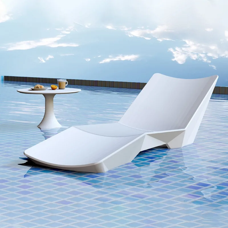 Outdoor beach chair pool leisure seat, hotel hot spring courtyard garden rest bed
