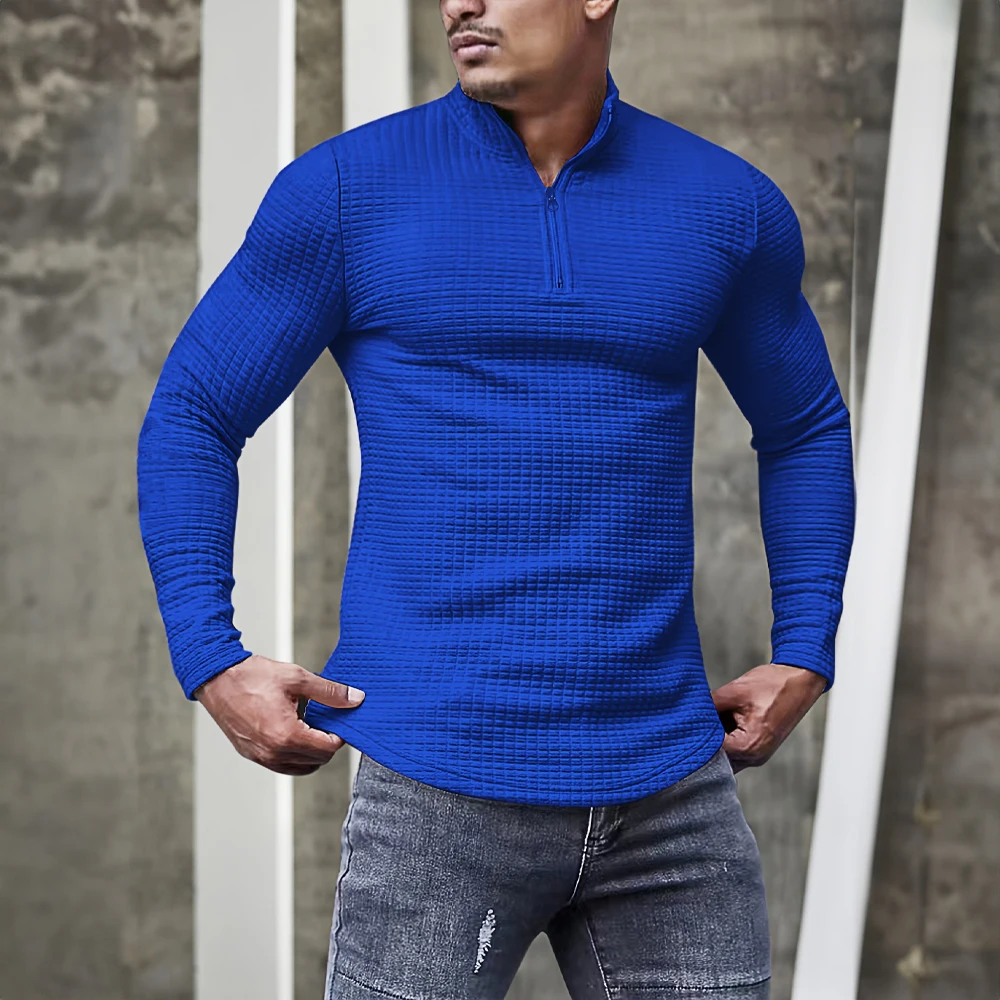 Men's T-shirt Men's Sports and Leisure Fashion Long-sleeved T-shirt Top Slim Training Fitness Plus Size Men's Clothing M-3XXXL