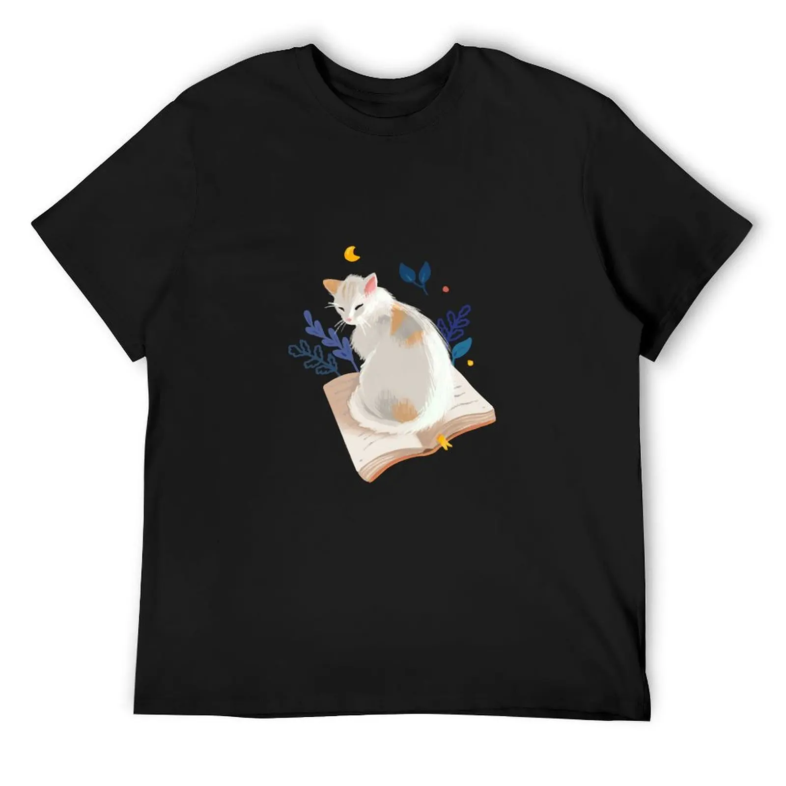 

Reading at night - sitting cat T-Shirt sweat tshirts personalised boys whites mens graphic t-shirts pack