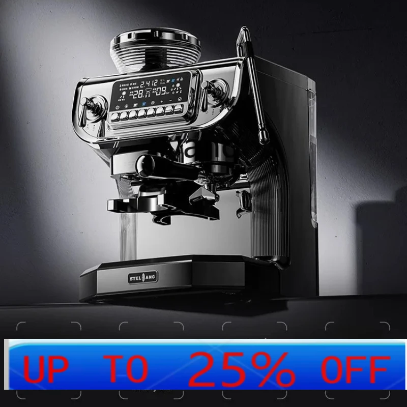 

Lhh coffee machine household and commercial semi-automatic grinding integrated milk foam