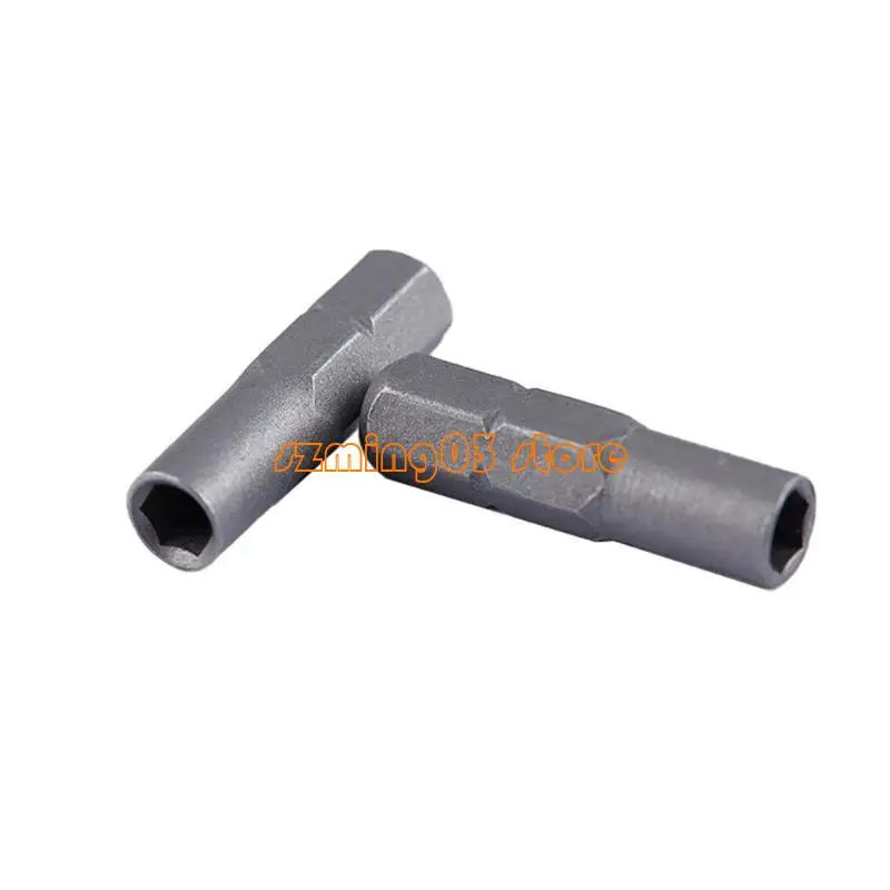 H9ec 2pcs محولات محرك لمقبس بتات 4 مم و 6.35mm 1/4 "محول بتات بت