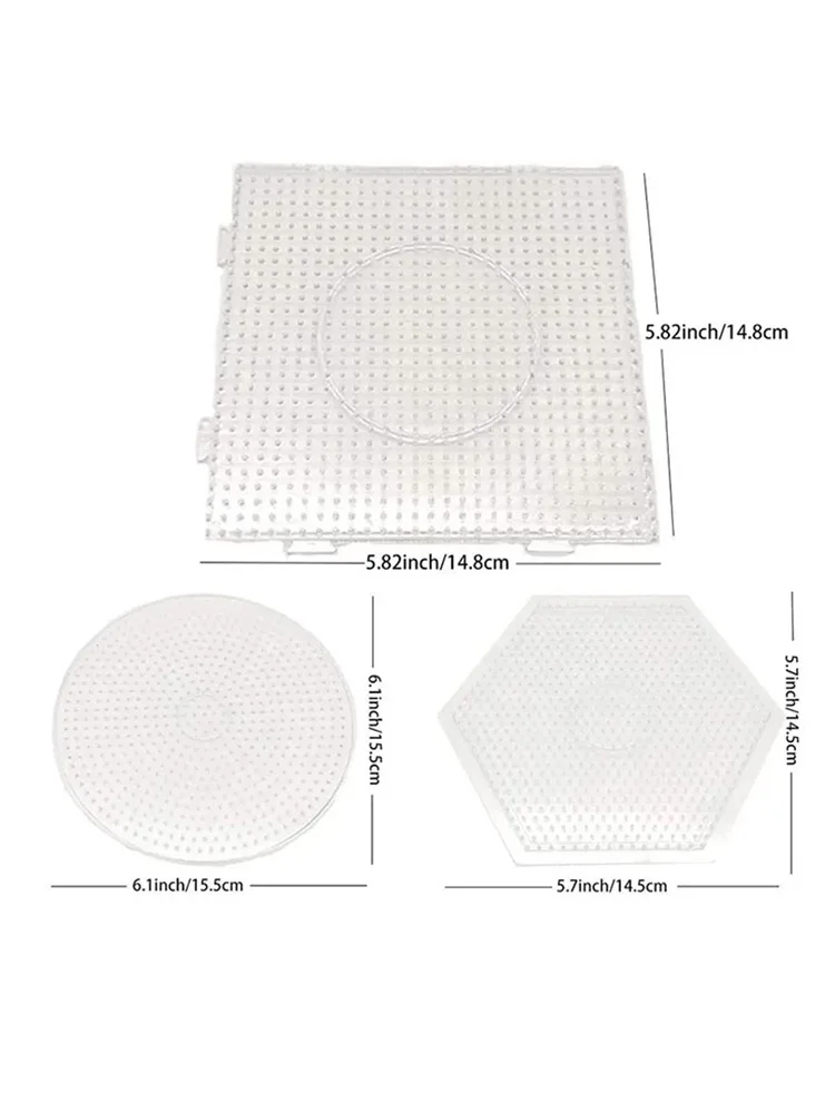 5mm Hama perles panneau perforé Transparent modèle conseil Pixel Art Puzzle carré outil bricolage Figure matériel conseil Perler perles
