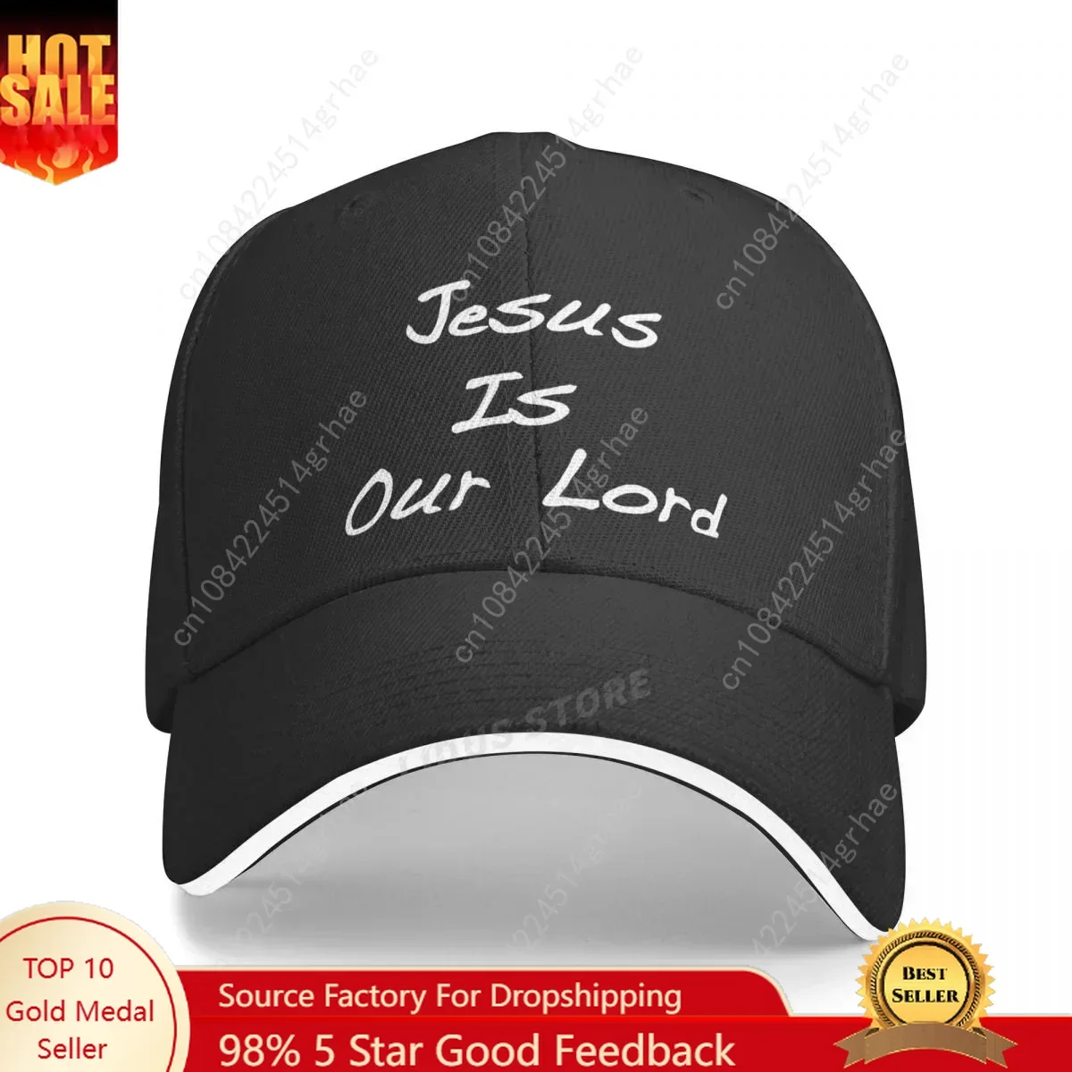 O Senhor lutará para você precisa ser ainda Boné de beisebol para homens estampado Jesus é nosso Senhor Chapéu Jesus cristão Snapback Bone
