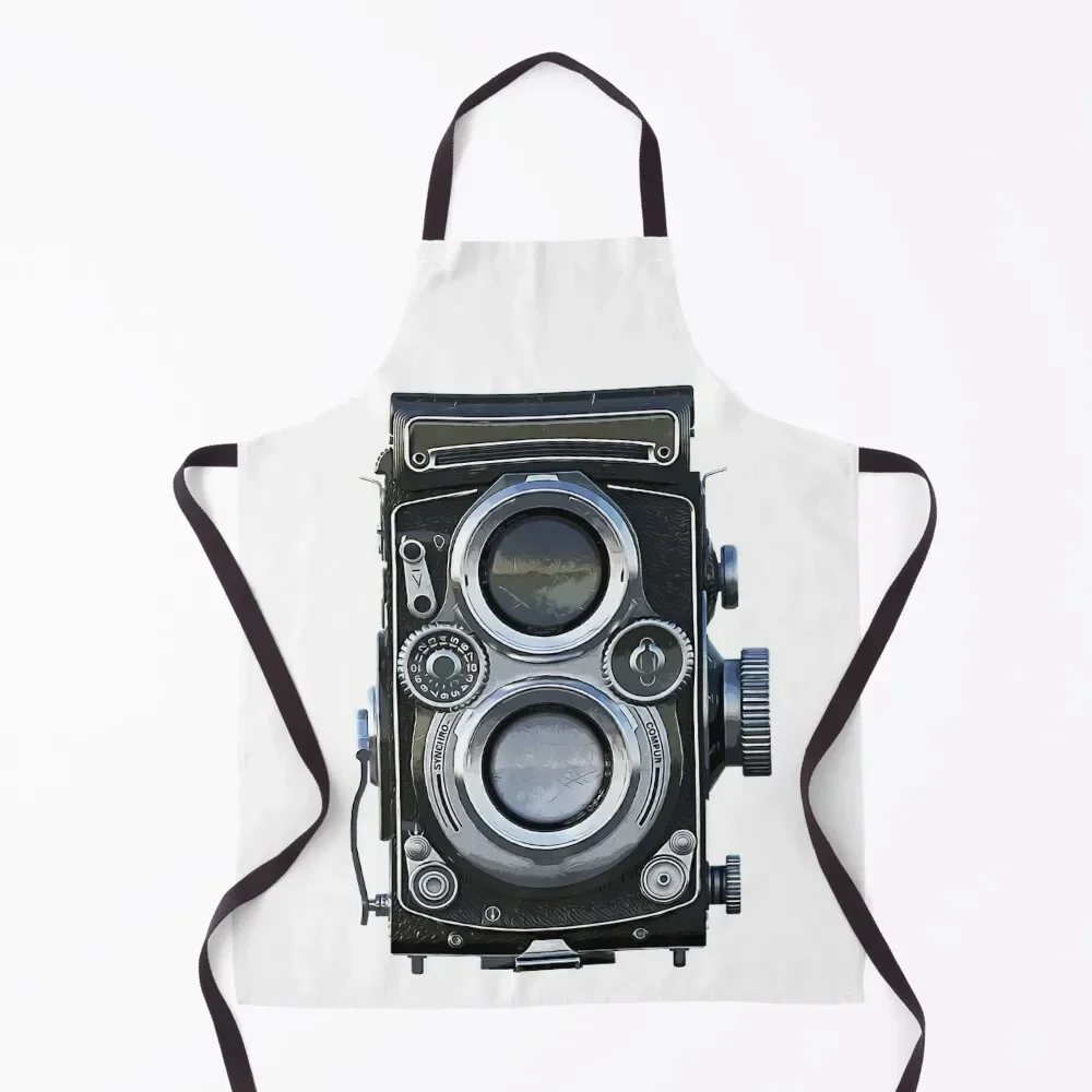 

Retro Camera twin lens lomography Apron nail tech supplies For Women Kitchen household woman Apron