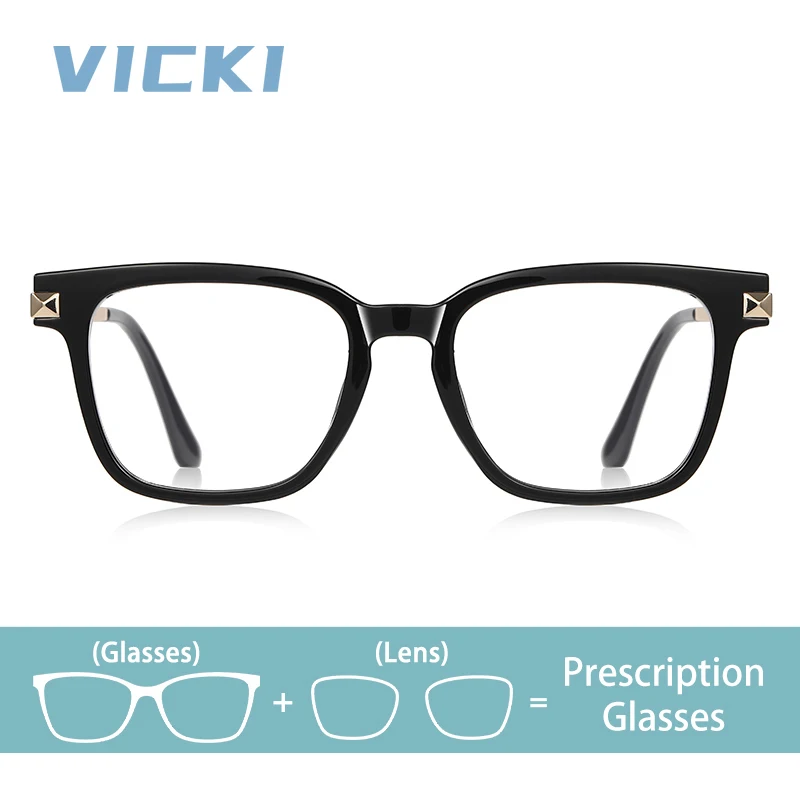 

Модные мужские солнцезащитные очки VICKI в квадратной оправе TR90 с защитой от синего света — настраиваемая по рецепту — фотохромные LS244