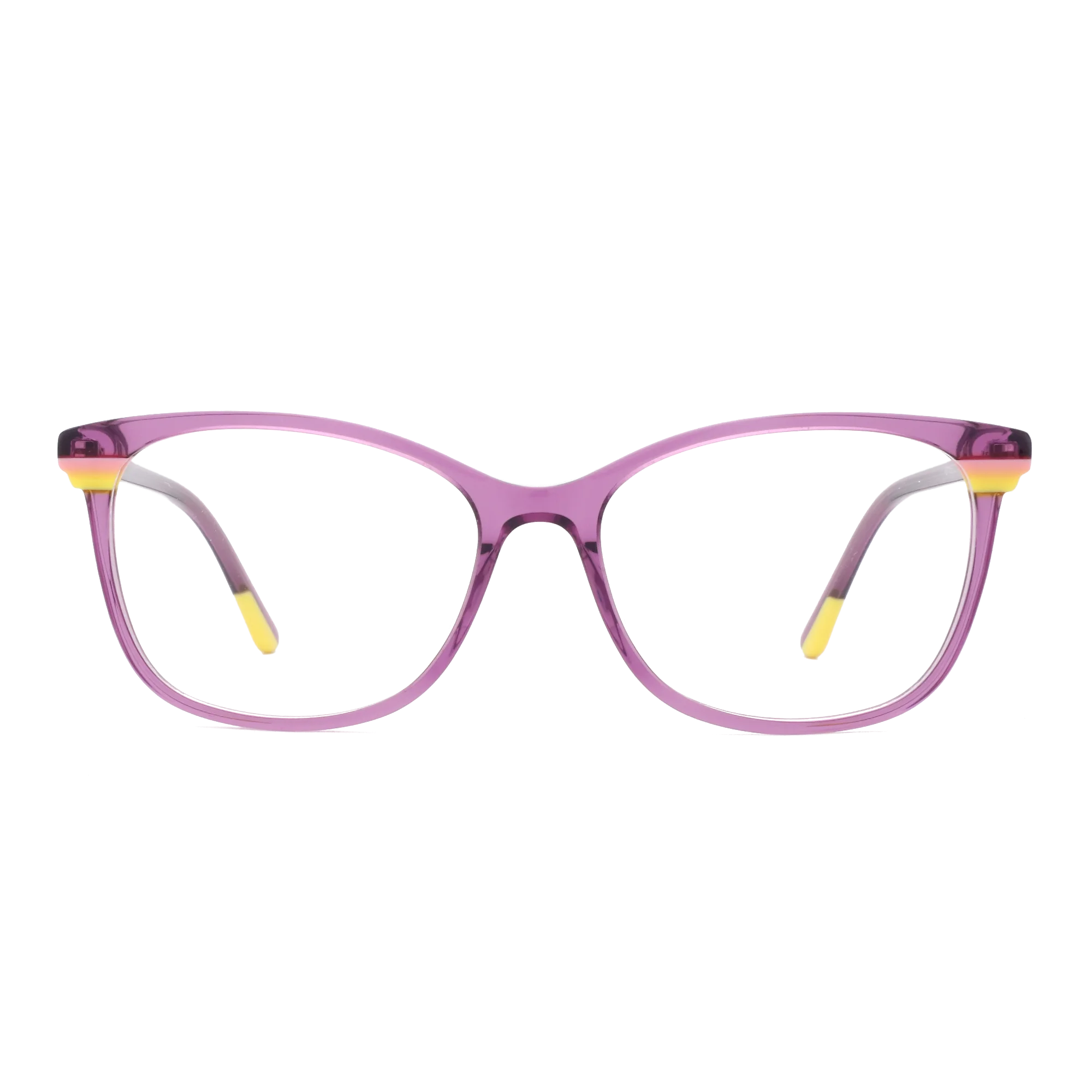 ZENOTTIC 2024 Fashion Patchwork Printing Glasses Frame Acetate Optical Eyeglasses Frames Women Square Non-Prescription Eyewear