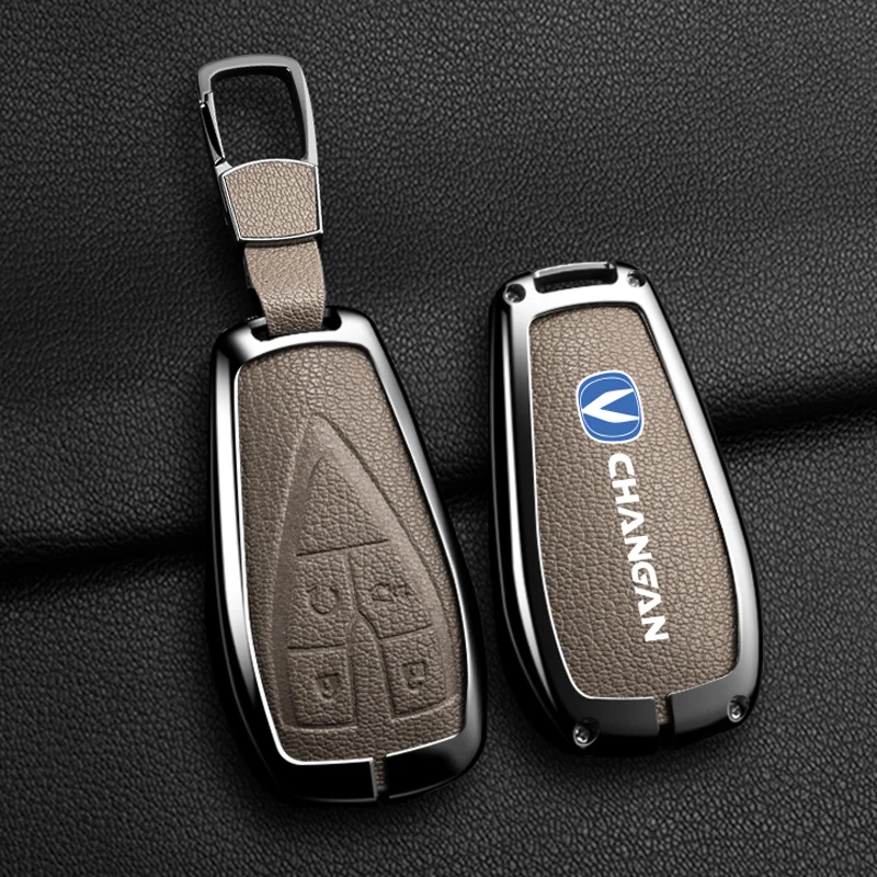 New Zinc Alloy Leather Car Key Case Cover for Changan UNIT UNIK CS35PLUS CS55 PLUS CS75 PLUS Oshan X7 X5 Car Auto Accessories