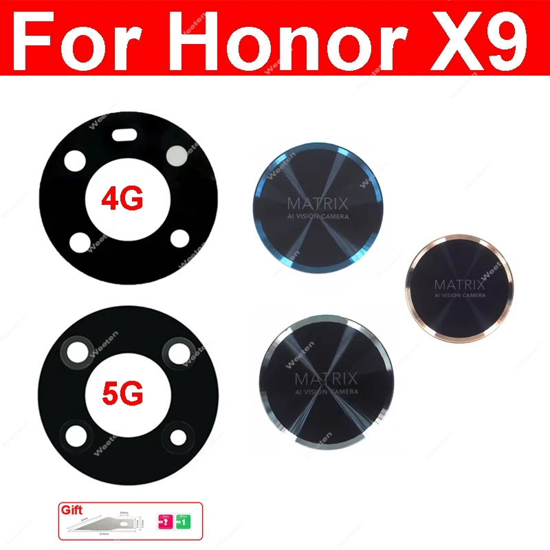 Rear Back Camera Glass Lens With Adhesive Sticker For Huawei Honor X9 4G 5G ANY-NX1 ANY-NX3 inner Lens Glass Replacement Parts