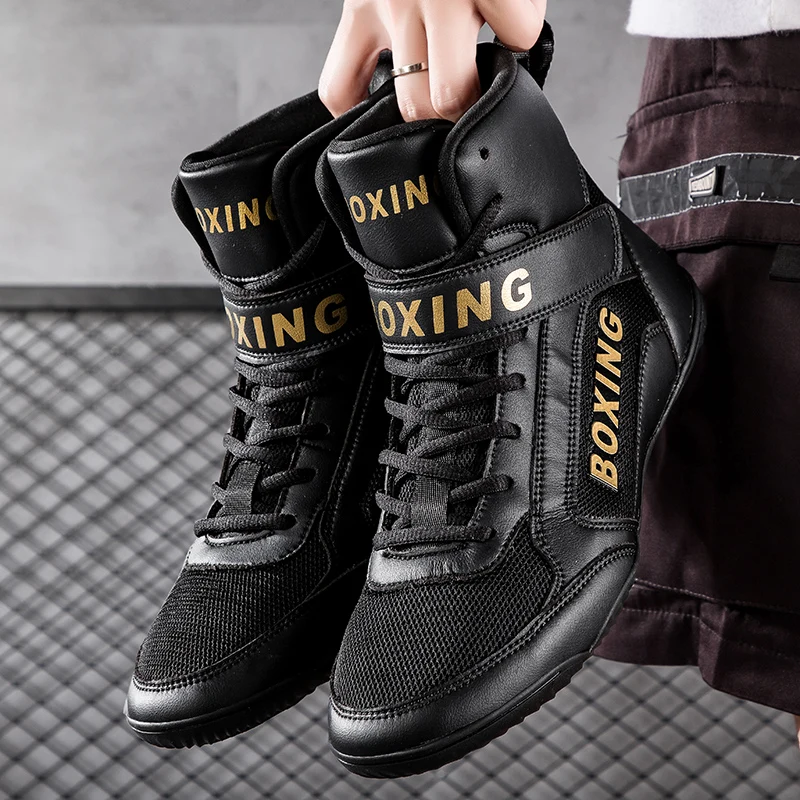 Men New Boxing Shoes Comfortable Outdoor Combat Struggle Professional Male Judo Fitness BreathableTop Quality  Wrestling Shoes