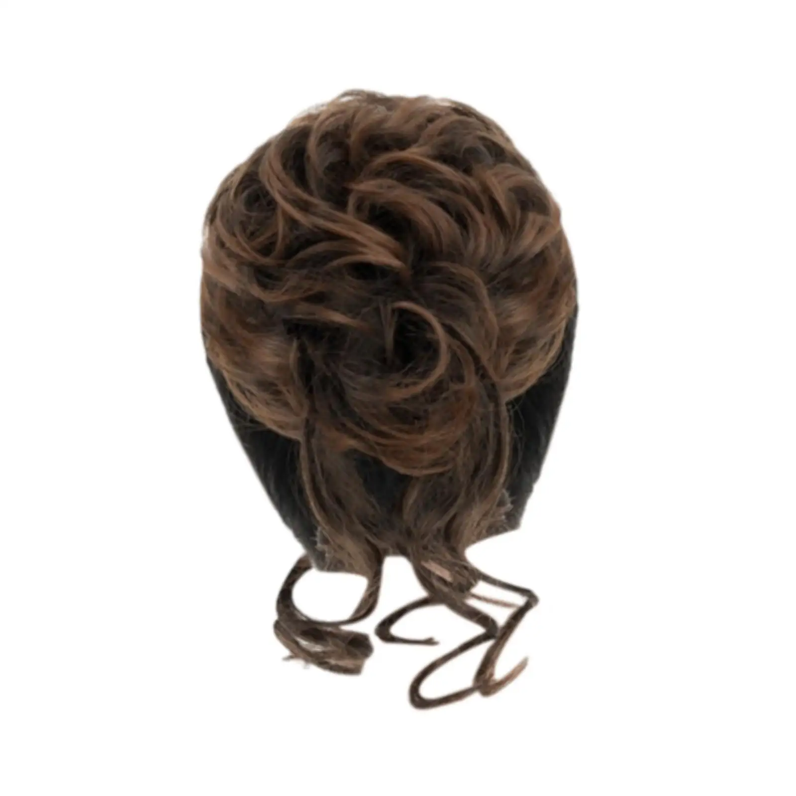 

Clip Synthetic Tousled Hair Bun for Ball Head Adding Bun Fullness