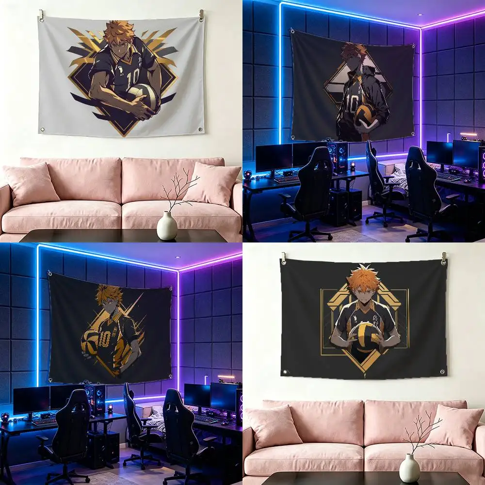 H-Haikyuu Shoyo Hinata Flag Suitable For Party Club Outdoor Interior Wall Decoration Banner Fans Gift