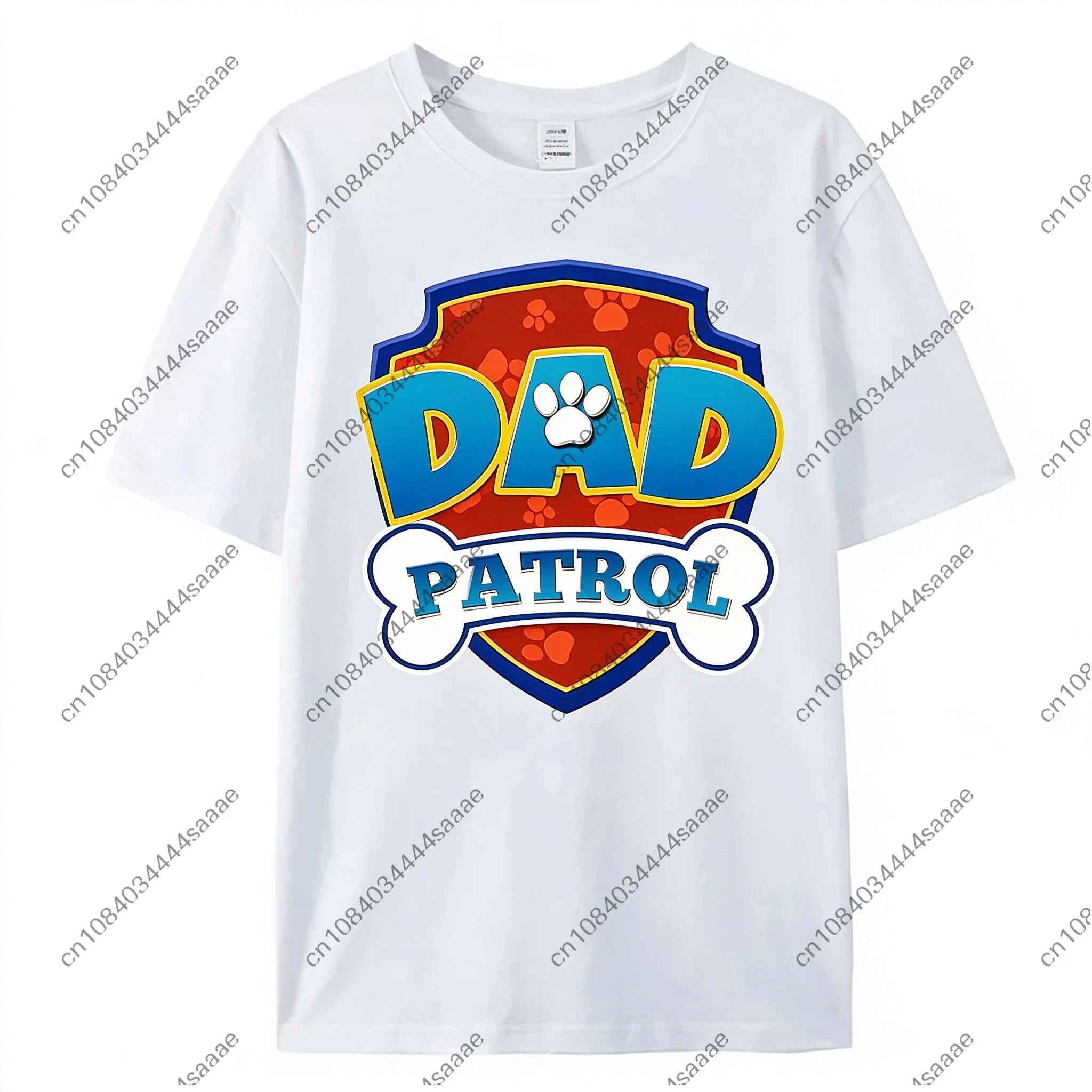 Paws Patrols Adult Dad Mom T-Shirt Tops Man Woman Summer Parent-child Clothing Tee Family Clothes Cartoon Anime Birthday Gifts view 4
