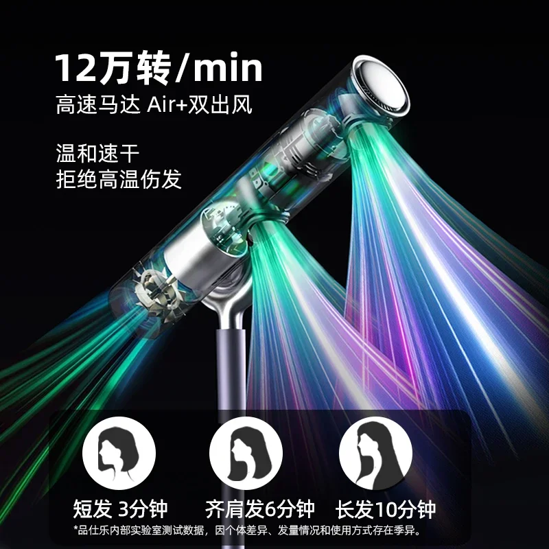 مجفف شعر عمودي عالي السرعة، تجفيف سريع، العناية بالشعر بالأيونات السالبة، مجفف شعر منزلي بدون استخدام اليدين للأطفال