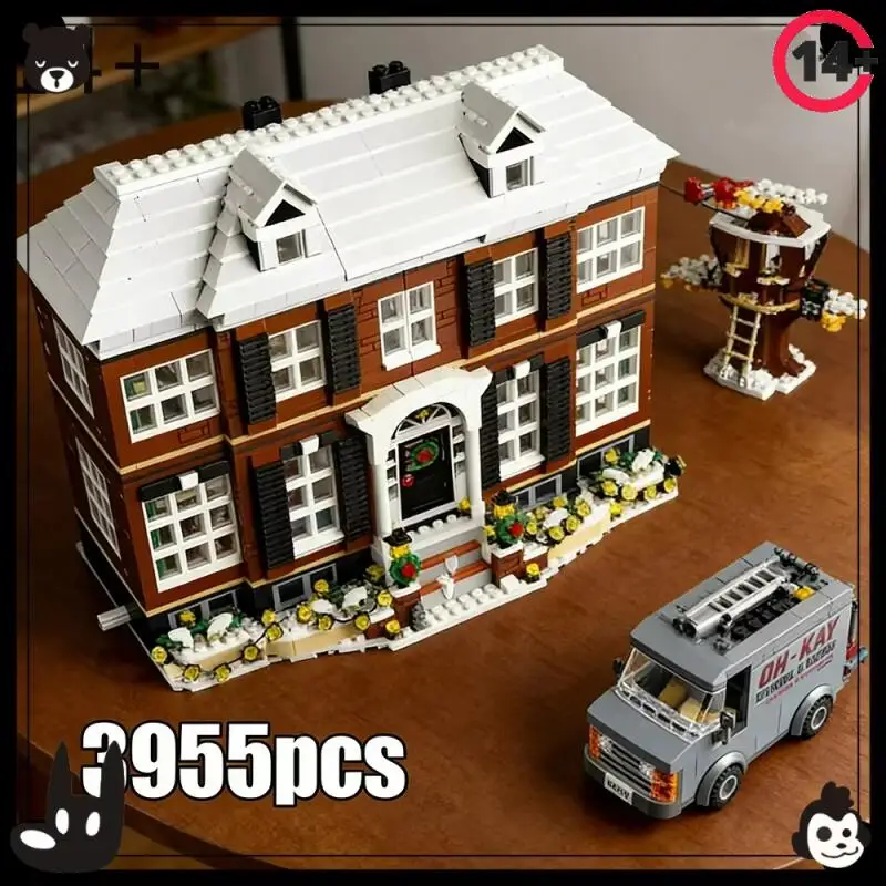 

New 2026 Moc shop 3955pcs Moc Home Alone House Model Set Building Blocks Bricks Educational Toys For Adults Christmas Gifts