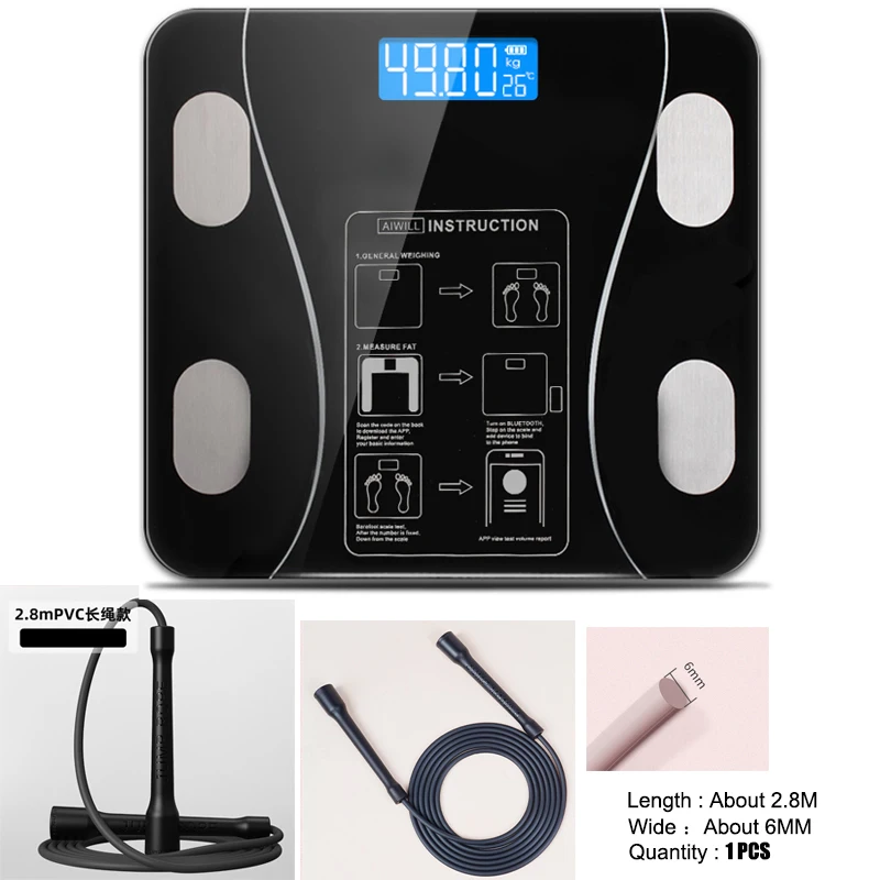 Body Fat Scale Smart Wireless Digital Bathroom Weight Scale Body Composition Analyzer With Smartphone App Bluetooth-compatible