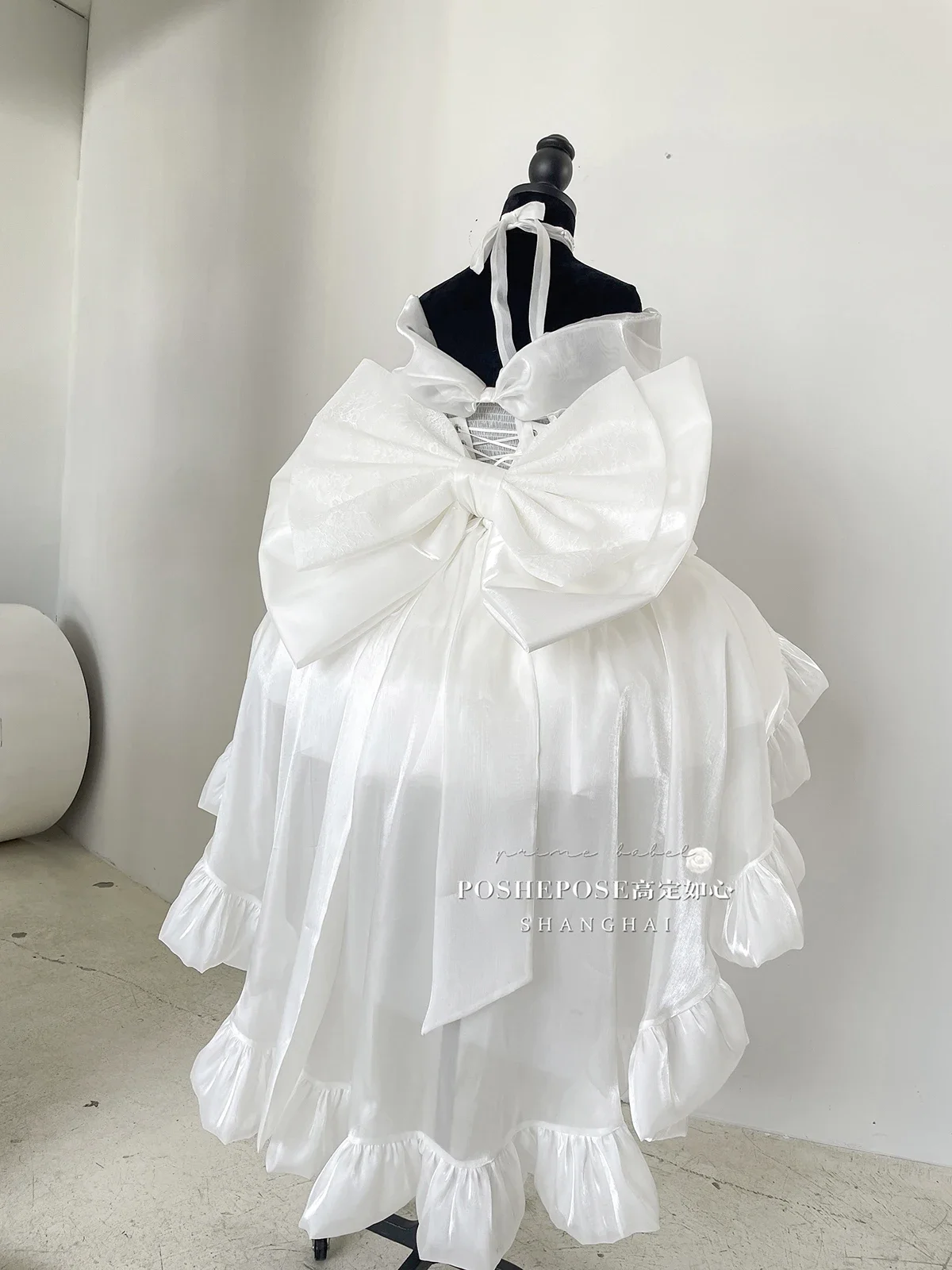 White Angel Princess Fairy Dress 2024 New Sweet Bow Off Shoulder Slim Strapless Trailing Dress Party Evening Dresses