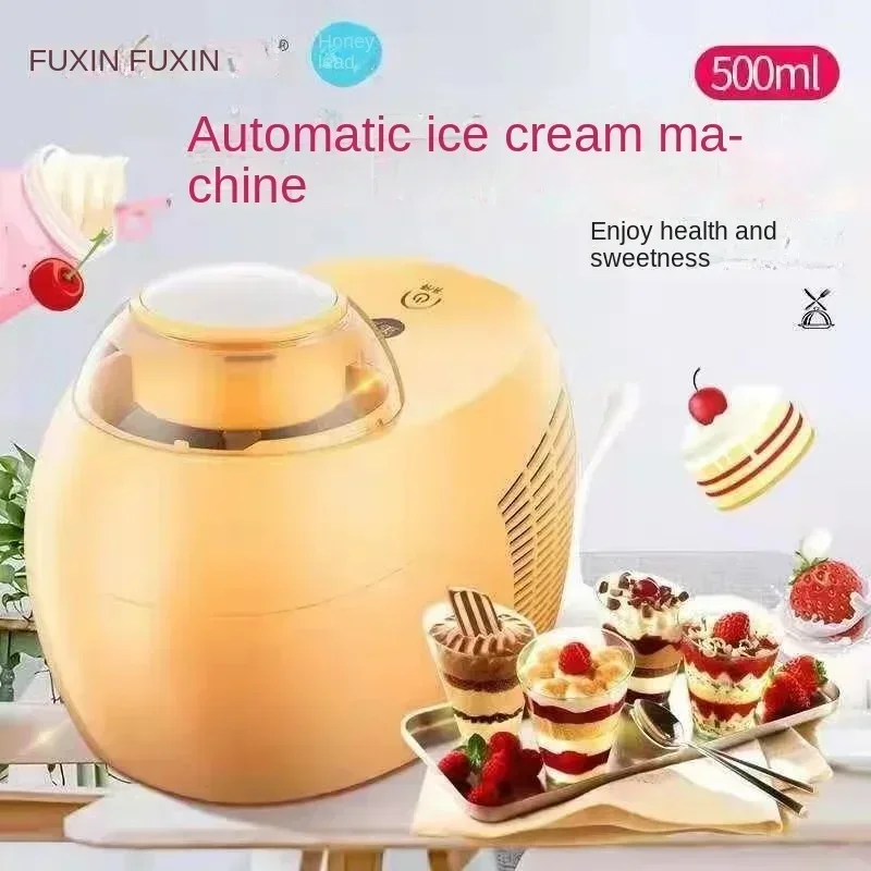 220V ฤดูร้อน MINI Ice Cream Machine บ้านขนาดเล็กโฮมเมดอัตโนมัติ DIY ผลไม้ไอศกรีม Ice Cream CONE เครื่อง