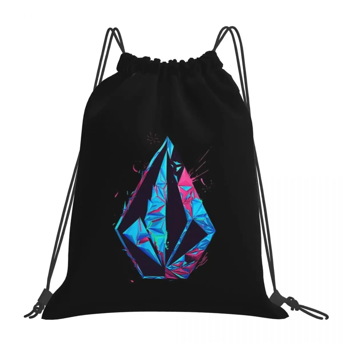 

Best Volcom Series Logo Backpacks Portable Drawstring Bags Drawstring Bundle Pocket Sports Bag BookBag For Man Woman Students