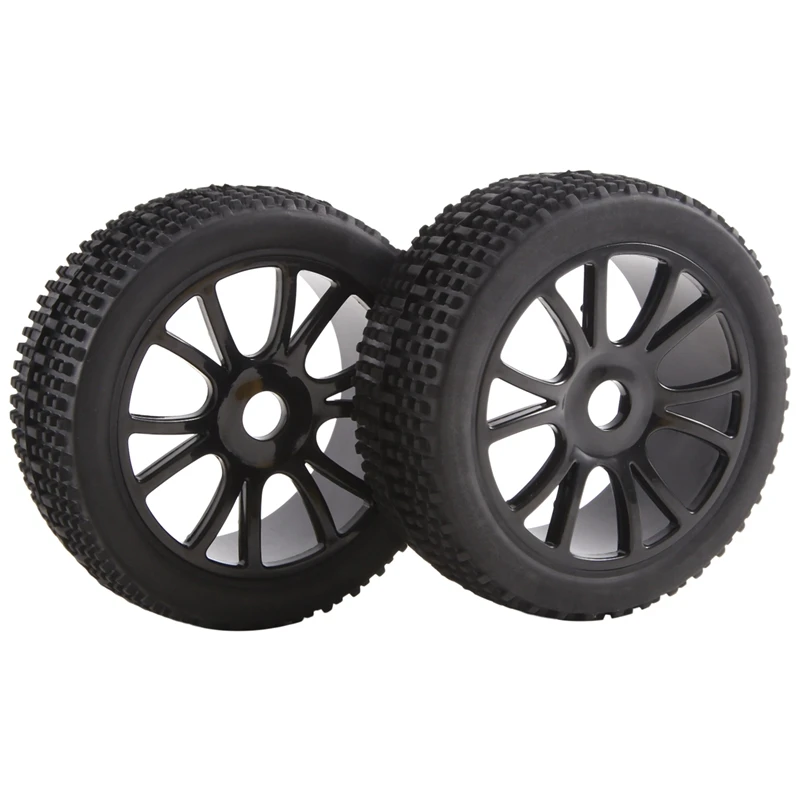 RC 1:8 Off Road Car Buggy Rubber Tires & Plastic Wheel Rims HUB HEX 17 Mm 81-801