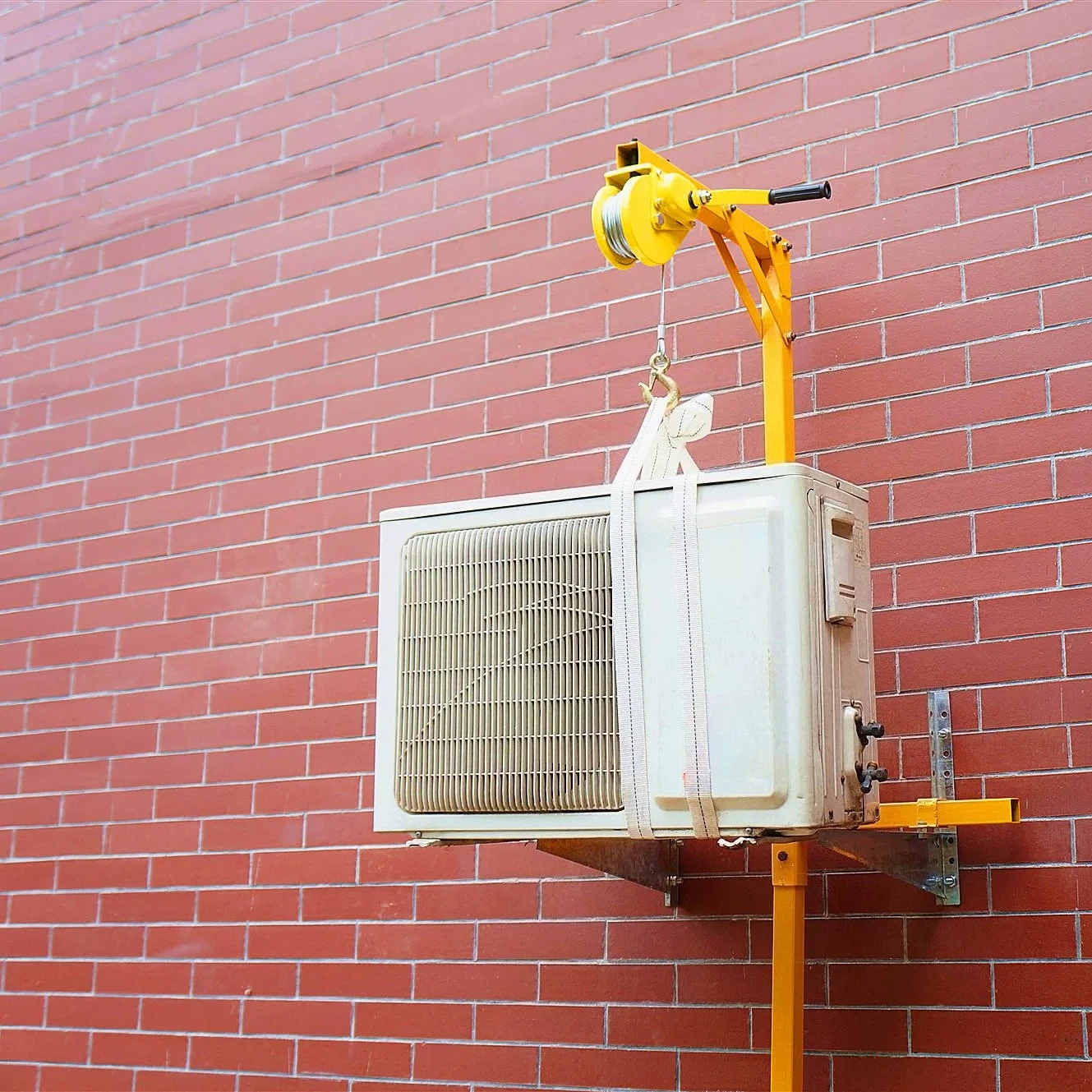 Lifting Tool Crane Folding Self-locking Manual Winch Assembly Air Conditioner Installation of Tools