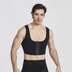 Jinekomasti sıkma göğüs bağlayıcı yelek zayıflama vücut şekillendirici gizlemek Moobs korse Shapewear sıkıştırma kemer nefes alan iç çamaşırı