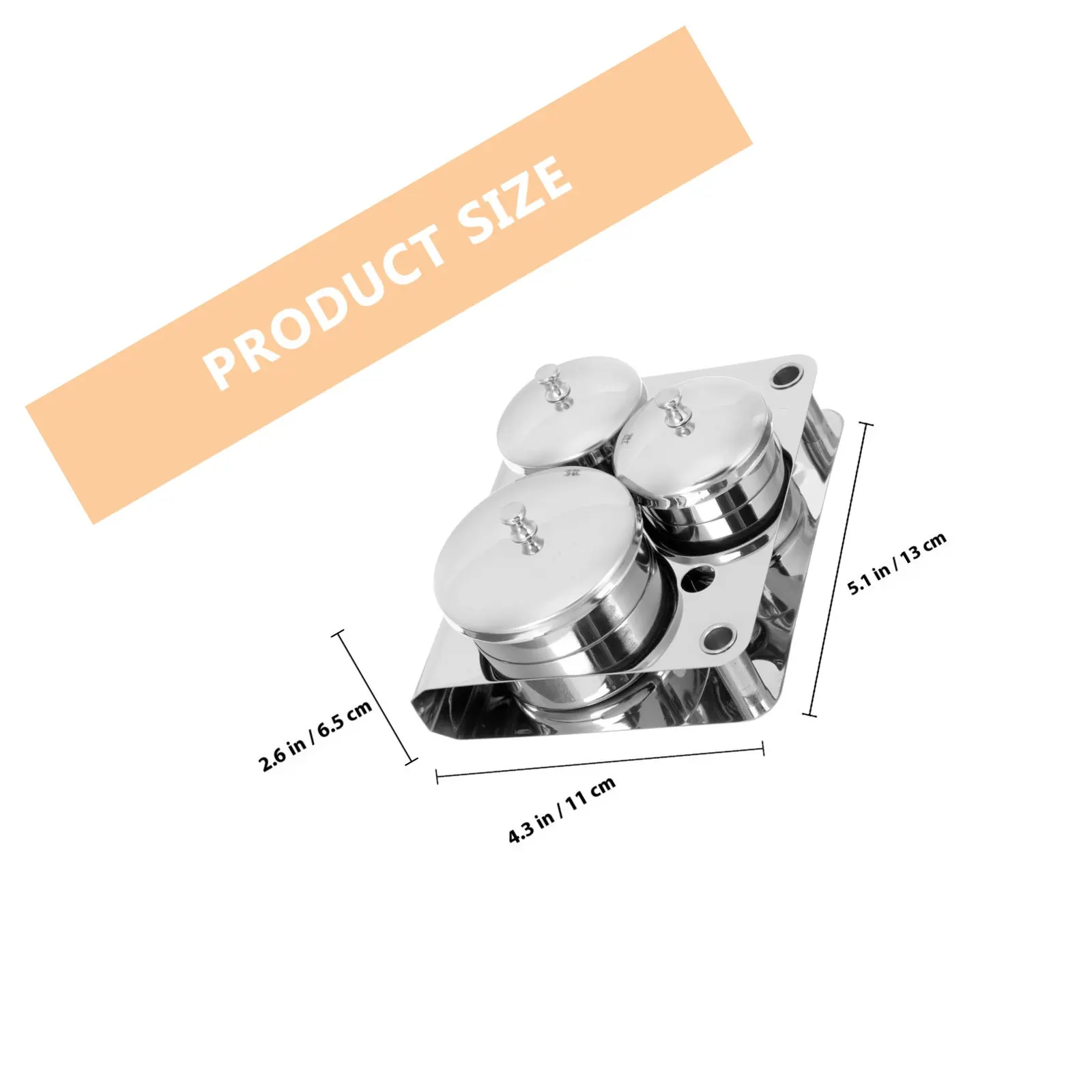 1Set Salon Stainless Steel Nail Cup Unique Design Stable Base Manicure Accessory for Washing Nail Pens and Mixing Liquids