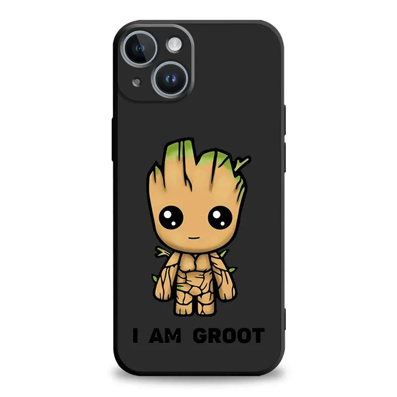 Marvel Groot Baby Silicone Case Funda for iPhone 15 14 Plus 14Pro 7 8 6S 11 XR XS X 12 Mini 13 Pro Max 13pro 8 7 plus cover