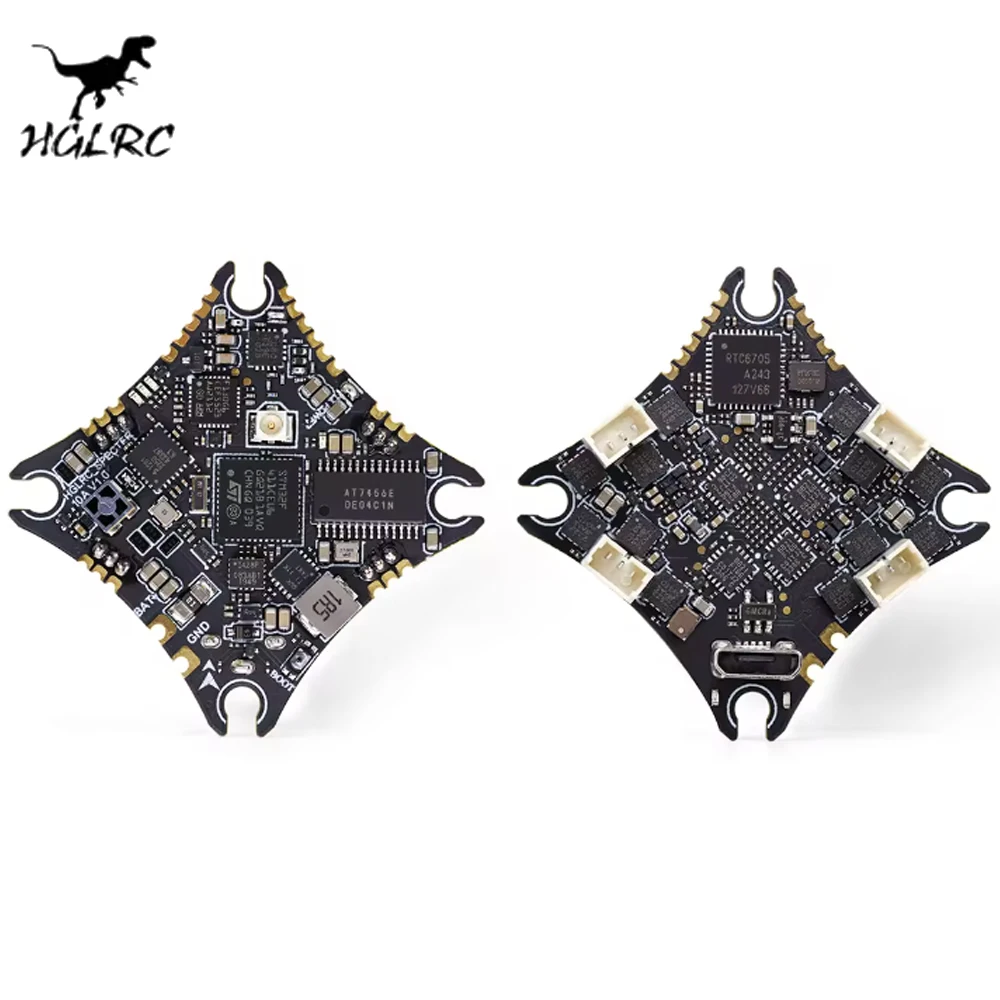 HGLRC SPECTER F411 10A 1-2S AIO Flight Controller ExpressLRS 2.4G Receiver 5.8Ghz 400mW Vtx For 65-85mm RC Toothpick Drone/Whoop