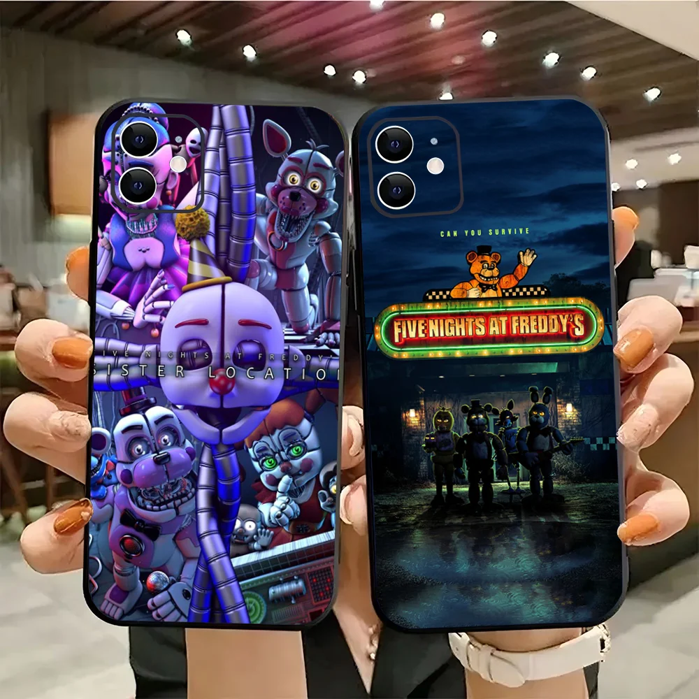 

Fnaf F-Five N-Nights At F-Freddys Phone Case Silicone Soft For IPhone 16 15 14 13 12 11 Plus Pro Max Plus