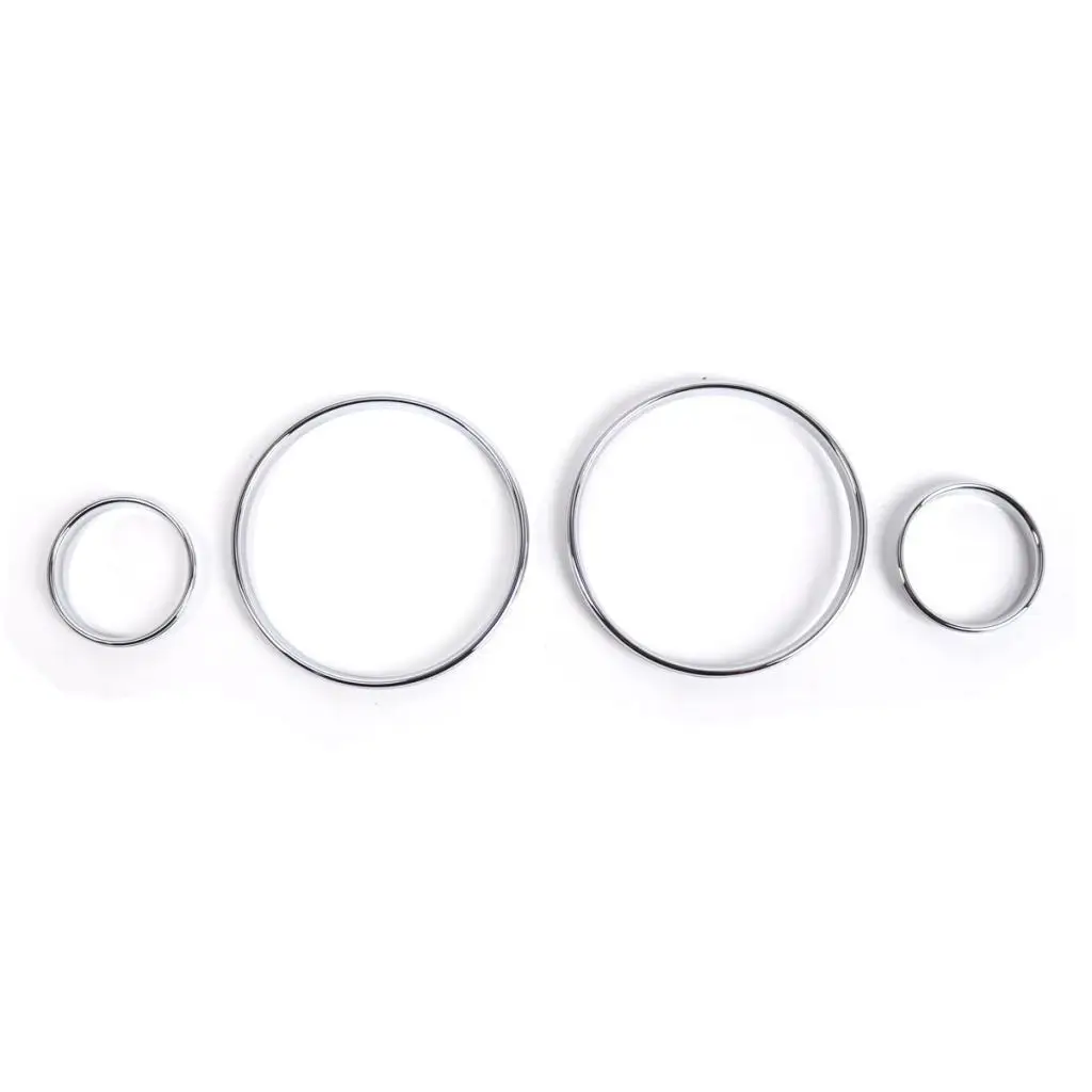Speedometer Gauge Dial Ring Panel Trim Set for E39 5 Series E38 7 Series E53 X5 Silver Plastic Dashboard Accessories