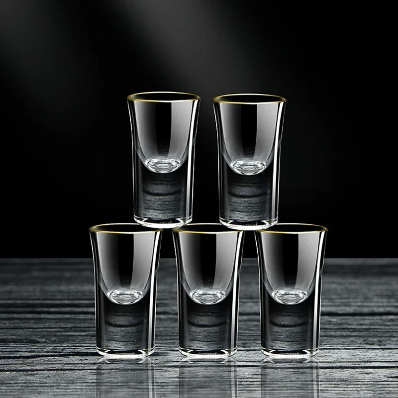 

4pcs Set Shot Glass 15ml/25ml Luxury Thick Bottom Vodka Glass Household Creative Small Wine Cup Party Liquor Cups Bar Glassware