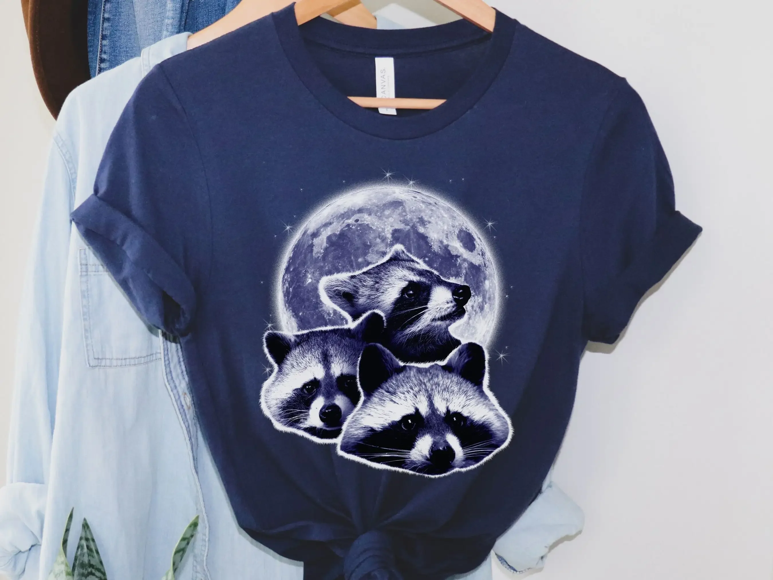 Racoons Howling at the Moon Racoon Meme T Shirt Raccoon s Funny Lover Goblincore