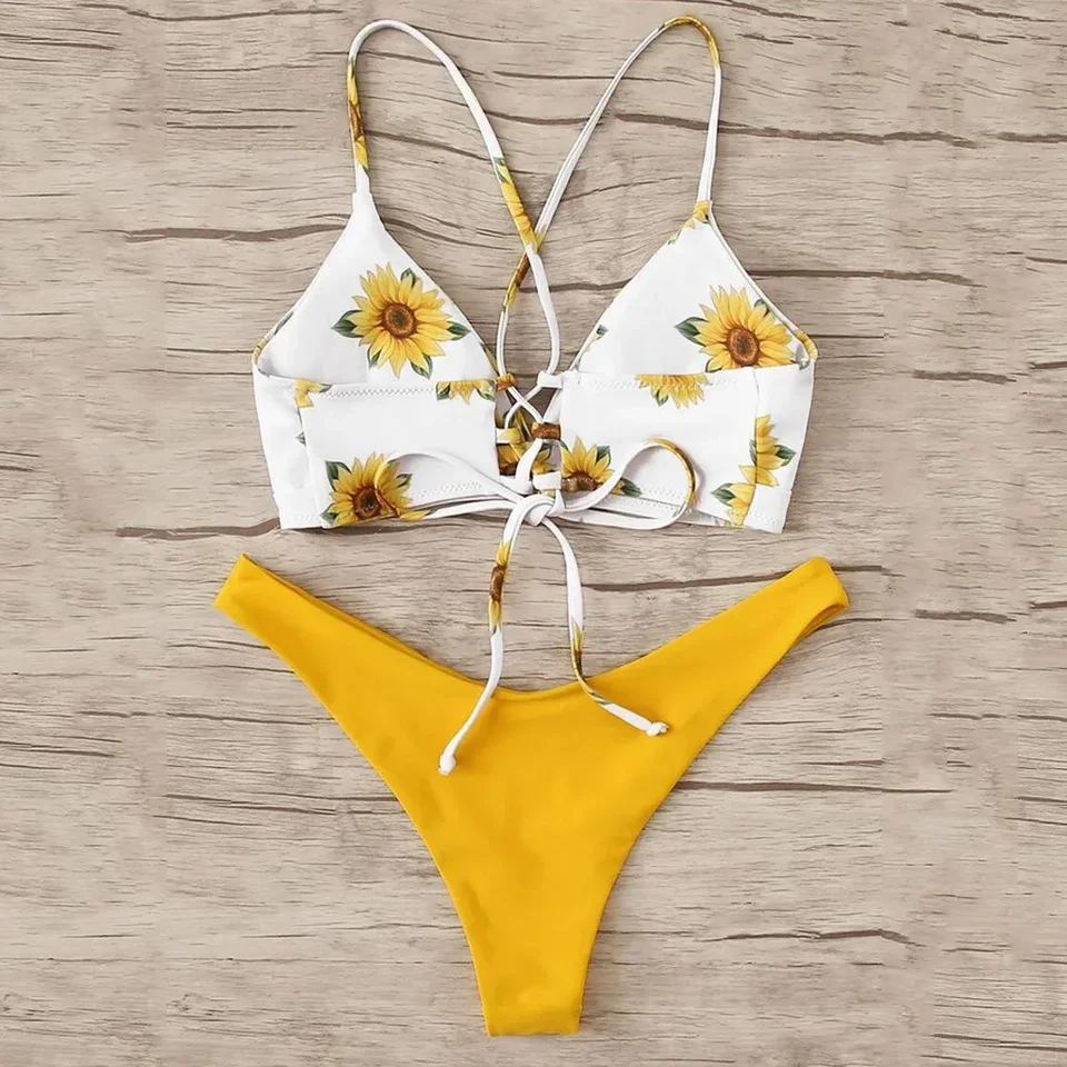 Bikinis pour femmes imprimé maillot de bain rembourré femmes maillots de bain maillot de bain maillots de bain Tankinis ensemble maillot de bain pour femmes