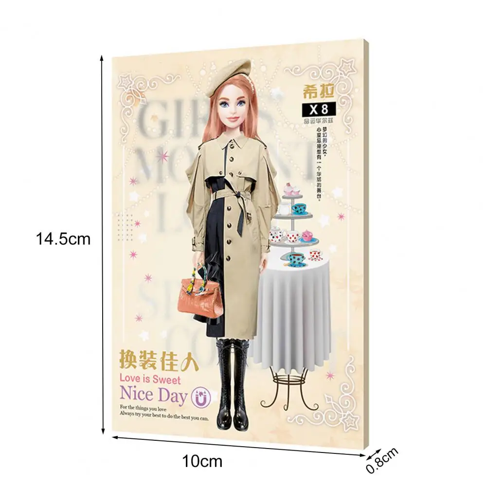 Magnetic Princess Paper Doll Pretend Play Toy Smooth Burr-Free Encourage Creation Clothes Dress Up Puzzle Game