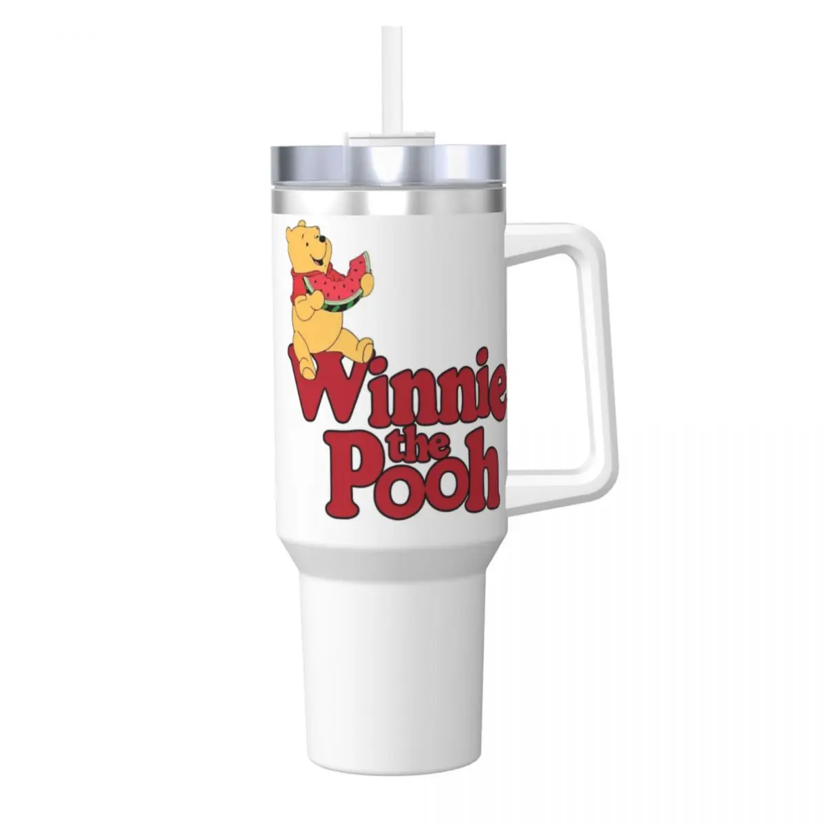 

Winnie The Pooh Animation Tumbler Hot Drinks Water Bottle Portable Stainless Steel Thermal Cups Custom DIY Driving Mugs Cup