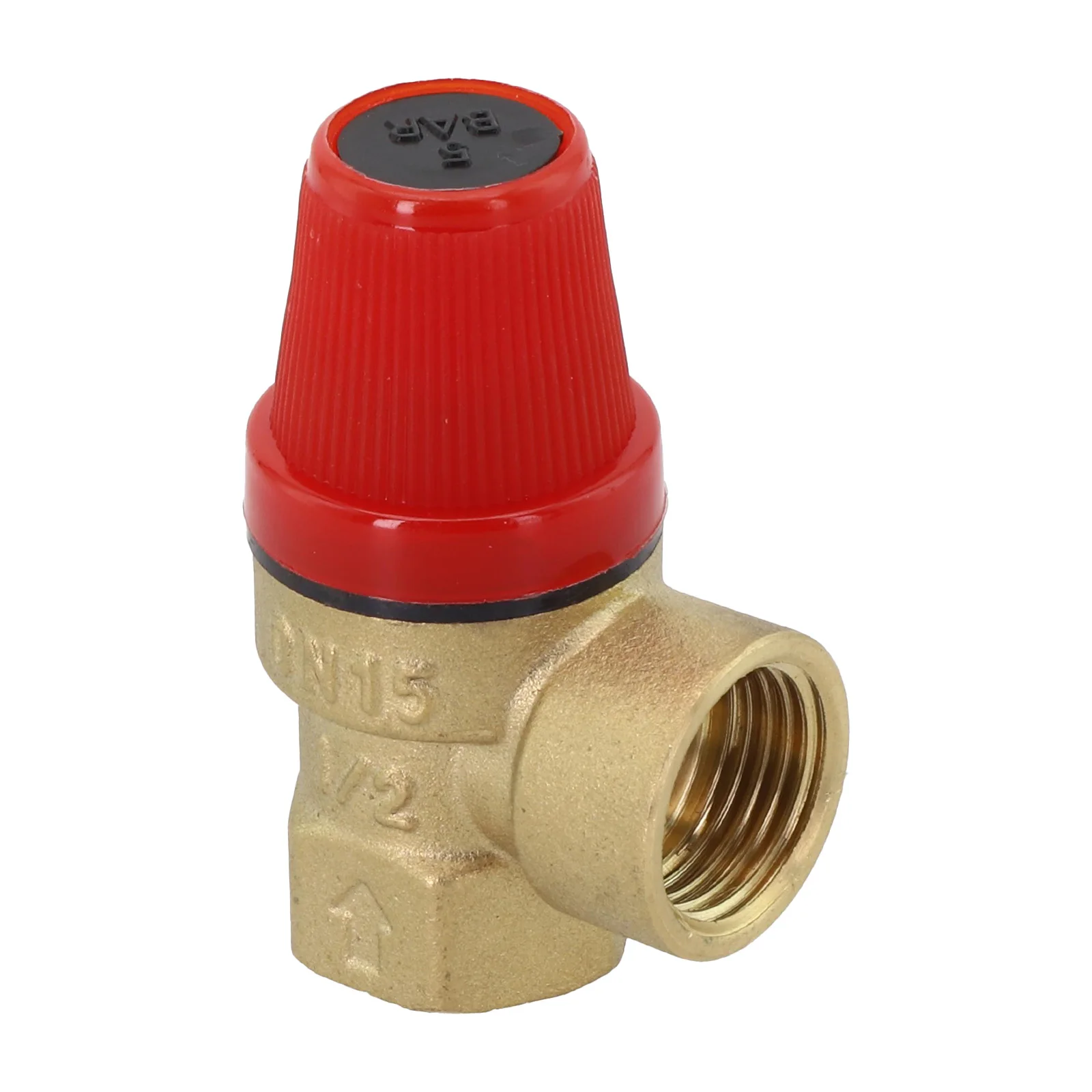 1pcs Diaphragm Brass Safety Valve 1/2 Inch Pressure Level 3 Bar To 6 Bar Wall Mounted Boiler Water Heater Drain Valve